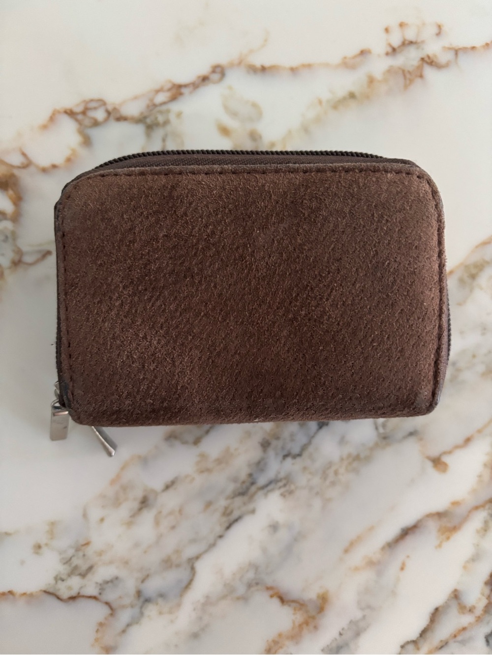 Brown women’s Zip Wallet Card Holder